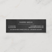 チョーク素朴ボード踊りドッグロゴ スキニー名刺 (裏面)