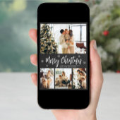 チョーク素朴ボード4フォトコラージクリスマス シーズンカード