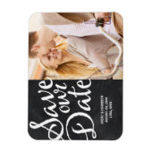 チョーク素朴ボード |写真の日付の保存 マグネット (縦)