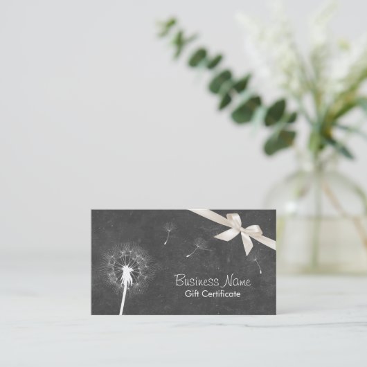 チョーク素朴ボードDandelionギフト券 割引カード (スタンド正面)
