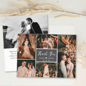 チョーク素朴ボ数々のードフォトコラージュ結婚ズ サンキューカード