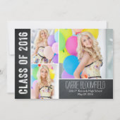 チョーク素朴卒業発表/招待状 招待状 (正面)