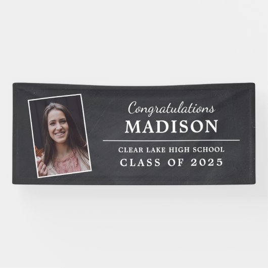 チョーク素朴卒業記念写真 横断幕 (横)