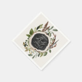 チョーク素朴+木切り赤ちゃんシャワーパーティー スタンダードカクテルナプキン (角)