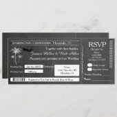 チョーク結婚の宛先チケット招待状RSVP 招待状 (正面/裏面)