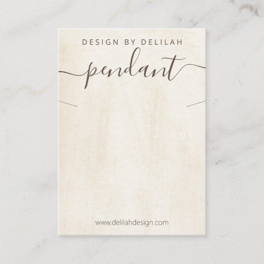 チョーク絵を描ネックレスペンダントディスプレイ 名刺 (正面)