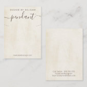 チョーク絵を描ネックレスペンダントディスプレイ 名刺 (正面/裏面)