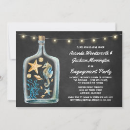 チョーク航海のボード婚約パーティ招待状 招待状