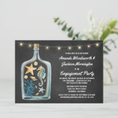 チョーク航海のボード婚約パーティ招待状 招待状 (スタンド正面)