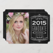 チョーク華美ボード | 卒業招待状 招待状 (正面/裏面)