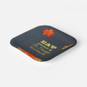 チョーク葉ボード食べドリンクと感謝 ペーパープレート (傾斜あり)