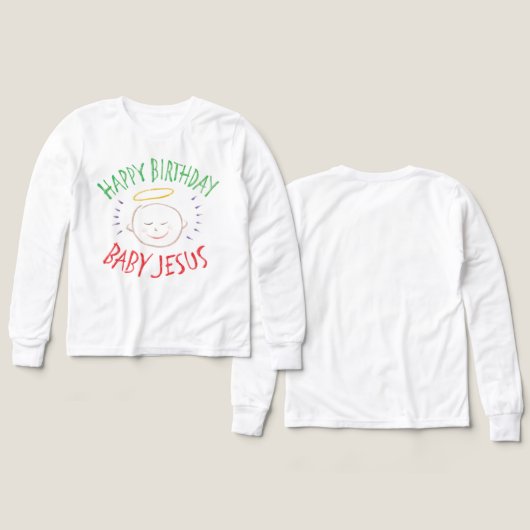 チョーク誕生日ベビーイエズス宗教クリスマス (デザイン 正面＆背面)