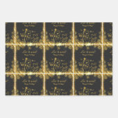 チョーク雪だるまレット雪 ラッピングペーパーシート (正面)