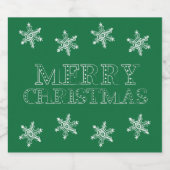 チョーク雪片パターン ビールラベル (シングルラベル)