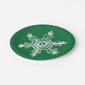 チョーク雪片パターン ペーパープレート (アングル)