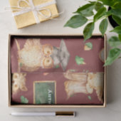 チョーク頭が切れるボード子供の名前かわいいフクロウ 薄葉紙 (ギフト)