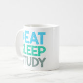 チョーク食べ効果付き睡眠勉強おもしろい引用文 コーヒーマグカップ (正面左)