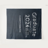 チョーク高校写真卒業パーティー背景 タペストリー (正面(横))