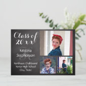 チョーク高校写真卒業発表 招待状 (スタンド正面)