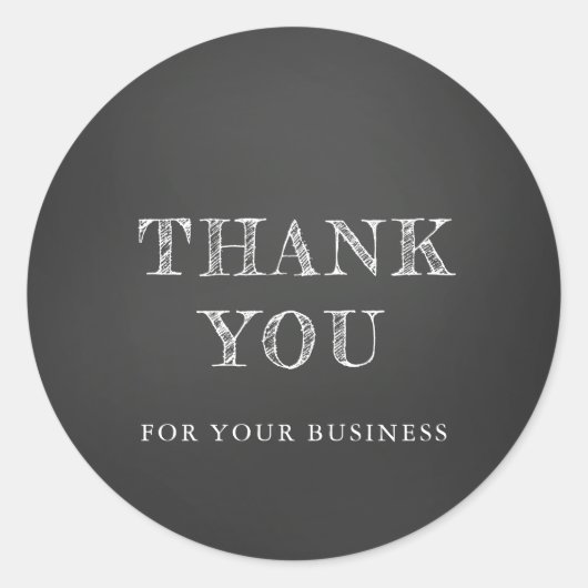 チョーク サンクス スティッカー ラウンドシール (正面)