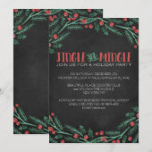 チョーク ジングル アンド ミンゲル ホリデー パーティー 招待状 (正面/裏面)
