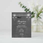 チョーク デスティネーション トラベル ウェディング レセプション カード (スタンド正面)