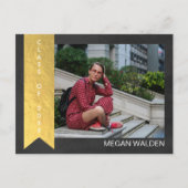 チョーク&フェイクゴールドフォイル卒業生ありがとうポストカード ポストカード (正面)