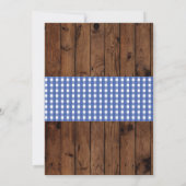 チョークBaByQ BBQベビーシャワーブルーウッド招待状 招待状 (裏面)