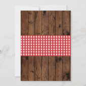 チョークBaByQ BBQベビーシャワーレッドウッド招待状 招待状 (裏面)