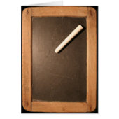 チョークGカードが付いているArdoiseのヴィンテージの学校の石板 (正面)