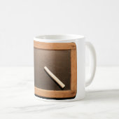 チョークWのマグが付いているArdoiseのヴィンテージの学校の石板 コーヒーマグカップ (正面右)