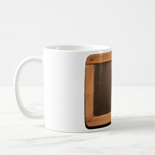 チョークWのマグが付いているArdoiseのヴィンテージの学校の石板 コーヒーマグカップ (左)