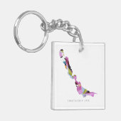 チョータークレイクシルエットマップキーチェーン キーホルダー (正面左)