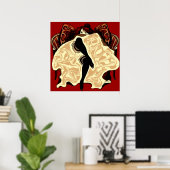 チョーチョレッディプリント ポスター (ホームオフィス)