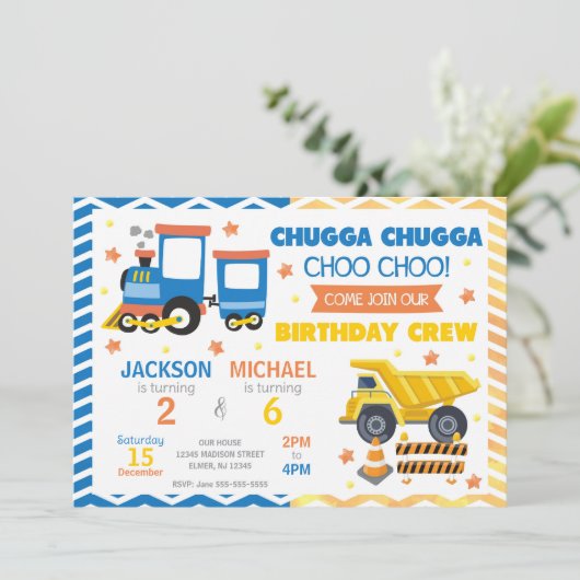 チョーチョートレインと建設の合同誕生日 招待状 (スタンド正面)