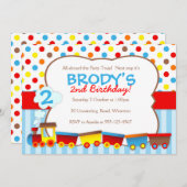 チョーチョートレインパーティの招待状 招待状 (正面/裏面)