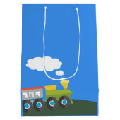 チョーチョートレイン誕生日 ミディアムペーパーバッグ (裏面)