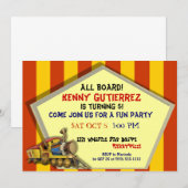 チョーチョートレイン カスタム キッズ パーティー 招待状 (正面/裏面)