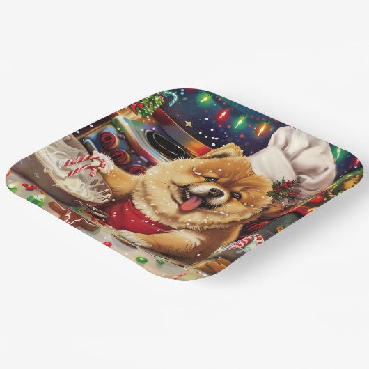 チョーチョーホリデーベーキング:フェスティバルクリスマス ペーパープレート (傾斜あり)