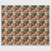 チョーチョーホリデーベーキング:フェスティバルクリスマス ラッピングペーパー (フラット)