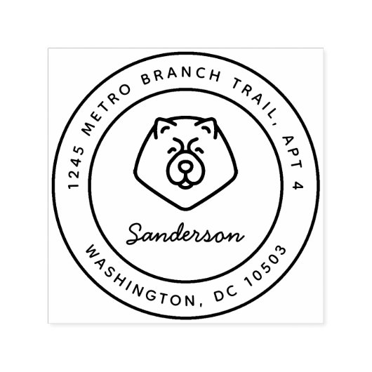 チョードッグ差出人住所スタンプ自己インキング セルフインキングスタンプ (デザイン)