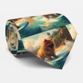 チョービーチサーフィン絵画ズ ネクタイ (ロール)