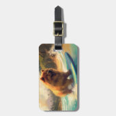 チョービーチサーフィン絵画ズ ラゲッジタグ (正面縦)