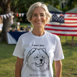 チョーポートレートブラックラインイラストレーション Tシャツ