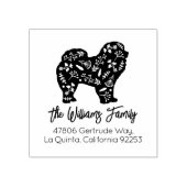 チョー飾チュファミリー差出人住所 ラバースタンプ (インプリント)