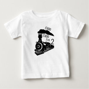 チョー·チョー私は2歳の誕生日ボーイ·トドラーTシャツ ベビーTシャツ