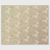 チヨコ銅バラ金ゴールドトナカイ模様 ラッピングペーパー (フラット)