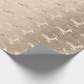 チヨコ銅バラ金ゴールドトナカイ模様 ラッピングペーパー (角)