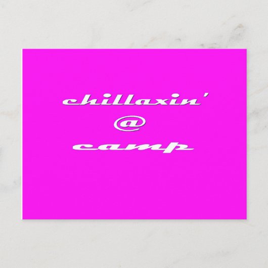 チラクシン@ Camp （ピンク） ポストカード (正面)