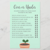 チラシの上または下の赤ちゃんシャワーゲーム チラシ (正面)